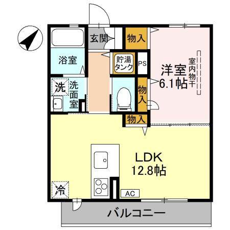 ピラタスXII(1LDK/2階)の間取り写真