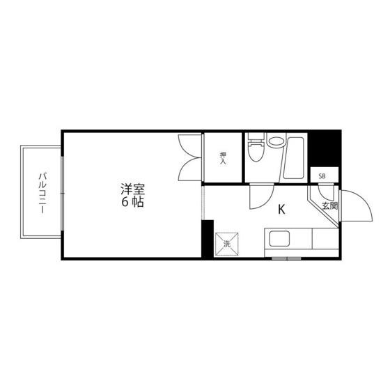 コーポ川内(1K/3階)の間取り写真