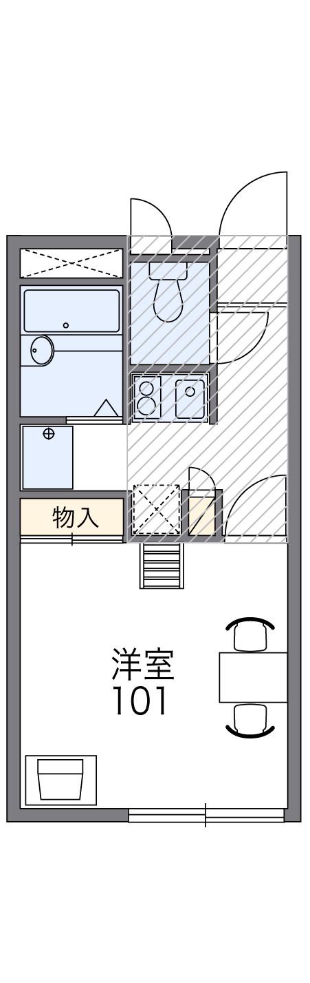 ASAHI(1K/1階)の間取り写真