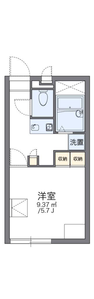 レオパレスカーサ東出(1K/1階)の間取り写真