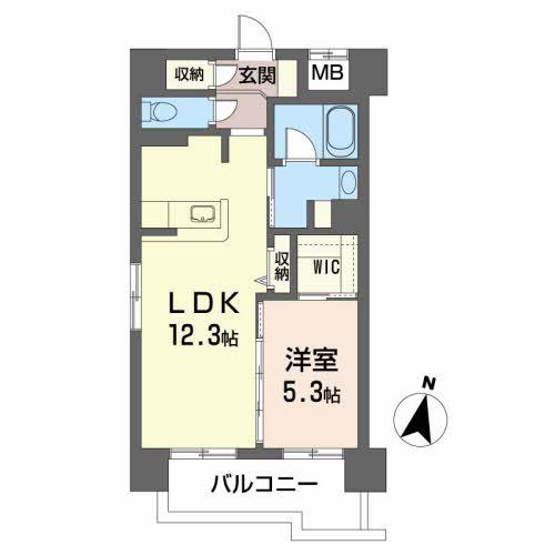 シャーメゾンステージ 広瀬通(1LDK/4階)の間取り写真