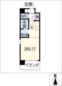 クレスト姫宮(ワンルーム/6階)の間取り写真