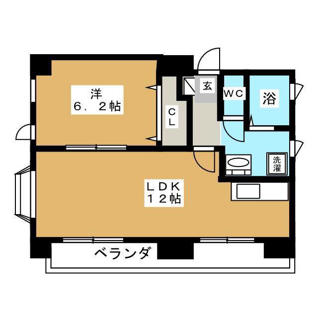 YK.BLD(1LDK/5階)の間取り写真