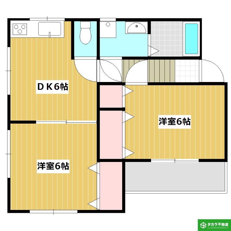 アリエッタ美丘(2DK/1階)の間取り写真