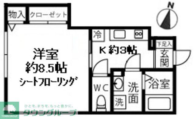 MEデザインズ(1K/1階)の間取り写真