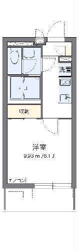 クレイノプランドール(1K/3階)の間取り写真