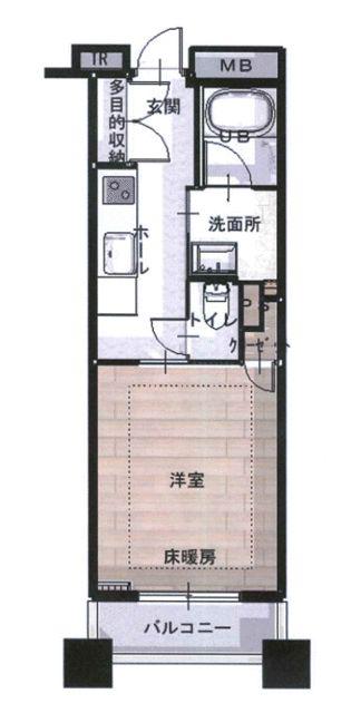 BRILLIA銀座ID(1K/3階)の間取り写真