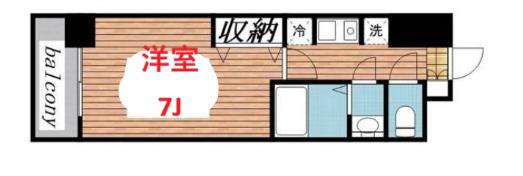 モカネスト久が原(1K/3階)の間取り写真