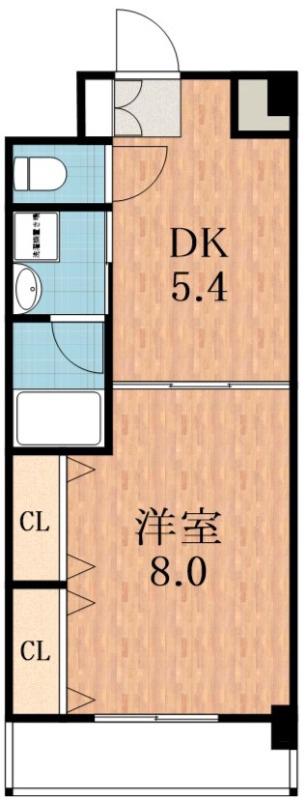 イーストコーストヴィラ(1DK/4階)の間取り写真