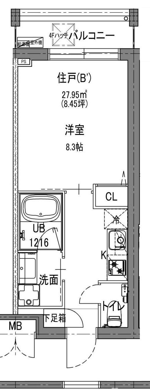 LALA NISHIAZABU(1K/3階)の間取り写真