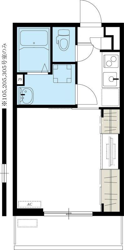 リブリ・SOLANA(1K/2階)の間取り写真