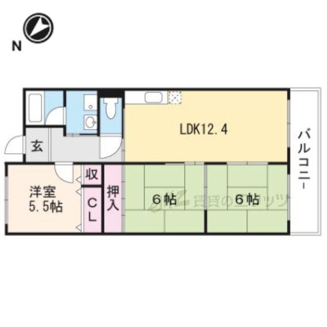 メゾンドールI(3LDK/4階)の間取り写真