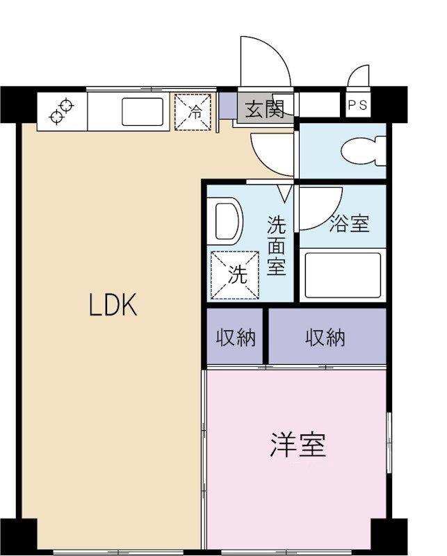 セカンドコーポ光和(1LDK/2階)の間取り写真