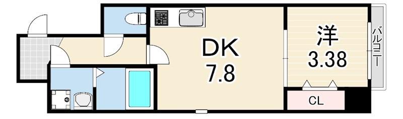 MAISON PREMIER 7(1DK/5階)の間取り写真