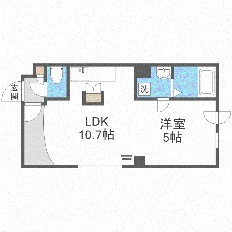 DUE CASA COMODO(1LDK/4階)の間取り写真