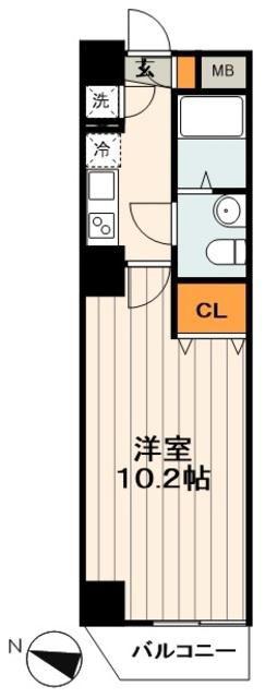 XEBEC日暮里(1K/7階)の間取り写真
