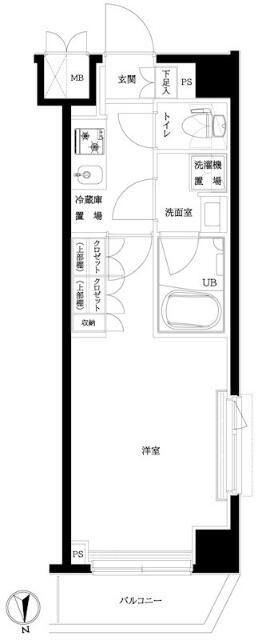 ルーブル中板橋伍番館(1K/2階)の間取り写真