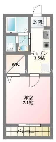 アプリーレ(1K/2階)の間取り写真