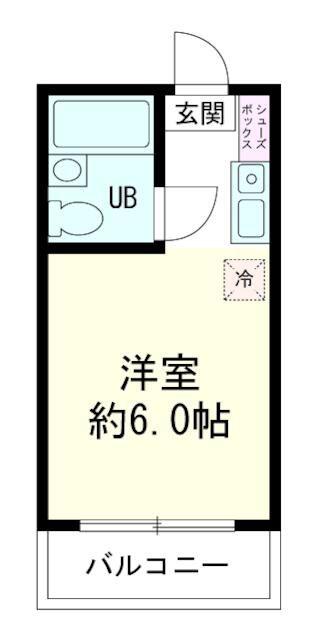パステル小山(ワンルーム/3階)の間取り写真