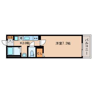 ラ カーサ コモコーメ(1K/1階)の間取り写真