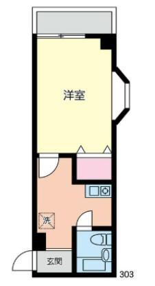 調布FTビル(1K/3階)の間取り写真