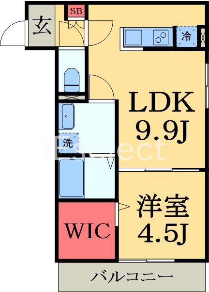コージーコート(1LDK/1階)の間取り写真