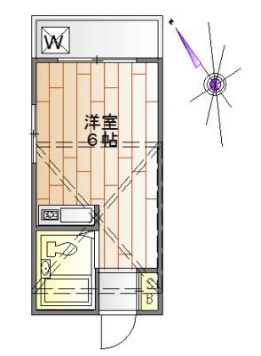 イン学芸大(ワンルーム/2階)の間取り写真