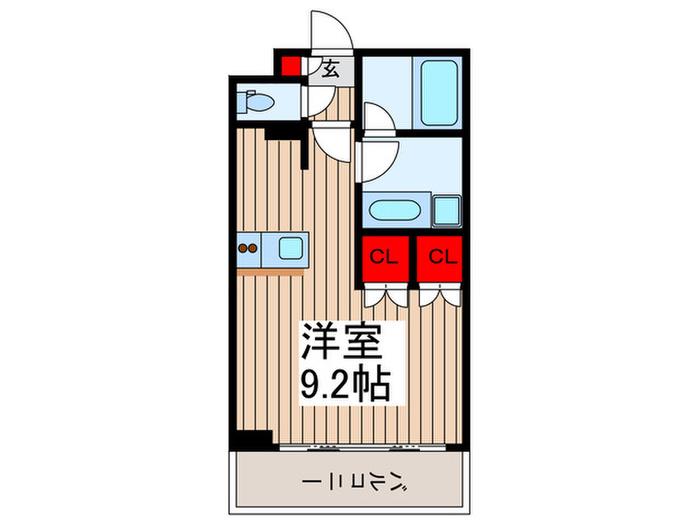 グランガーデン II(ワンルーム/2階)の間取り写真