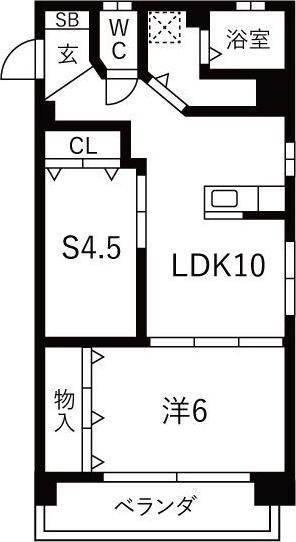 名豊第2ビル(1SLDK/3階)の間取り写真