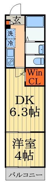 プライムステージ(2K/3階)の間取り写真