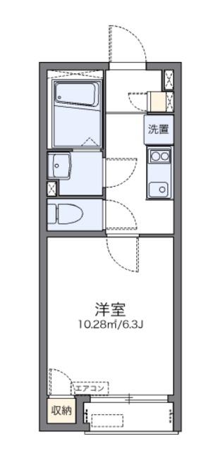 レオネクストやまとIII(1K/2階)の間取り写真