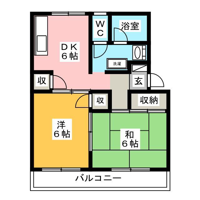 豊玉マンション(2DK/4階)の間取り写真