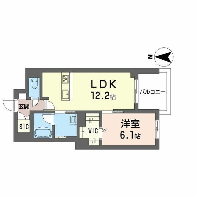 センターレジデンス グランデ(1LDK/2階)の間取り写真