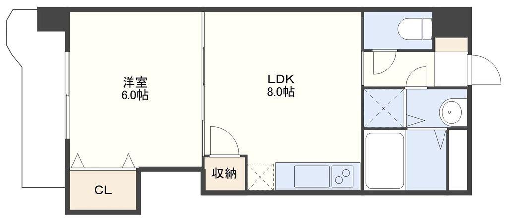 グレイス平田(1LDK/3階)の間取り写真