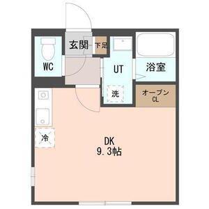COFFRET西町北(ワンルーム/1階)の間取り写真