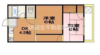 メゾン寿(2DK/2階)の間取り写真