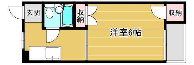 柳原第2パールマンション(1K/3階)の間取り写真