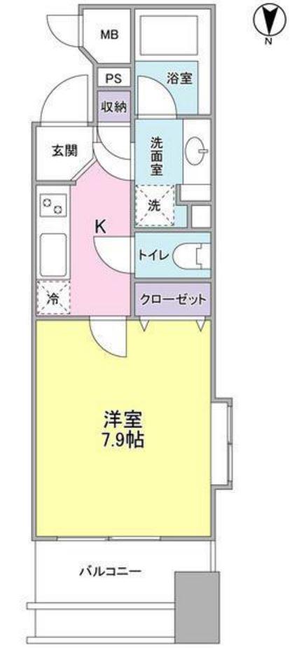 プロスペクト・グラーサ広尾(1K/9階)の間取り写真
