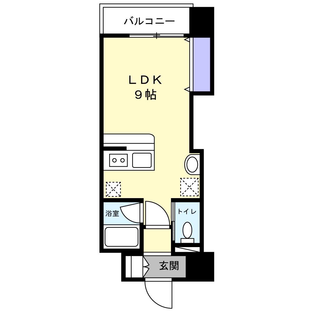 桜WILL(1K/2階)の間取り写真