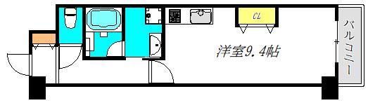 扇町第2マンション(ワンルーム/3階)の間取り写真
