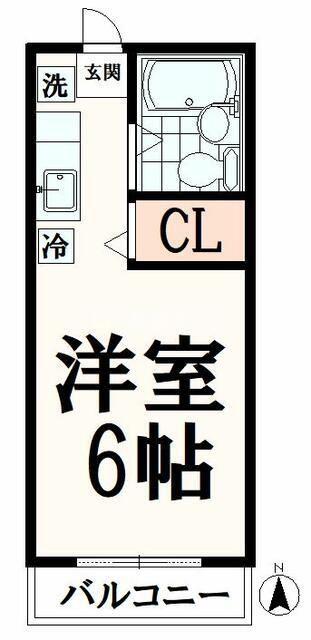 中屋ビル(ワンルーム/4階)の間取り写真