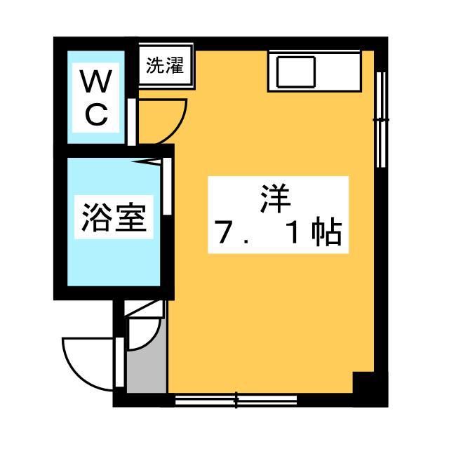 JR中央線 八王子駅 徒歩19分 3階建 築14年(ワンルーム/2階)の間取り写真