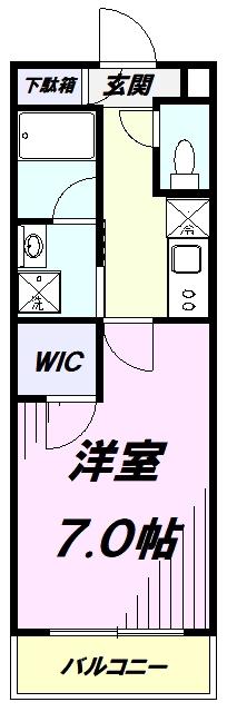 GENOVIA立川(1K/4階)の間取り写真