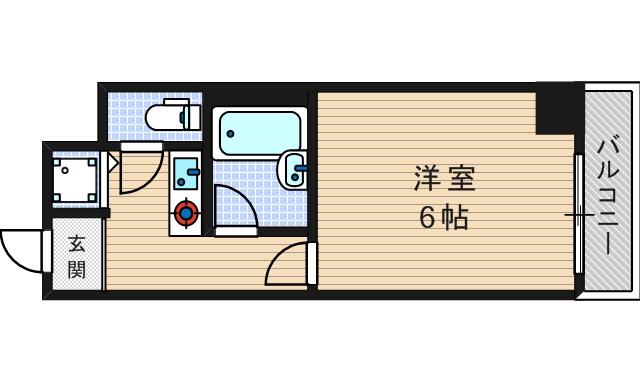 TATディナスティ西本町(1K/5階)の間取り写真