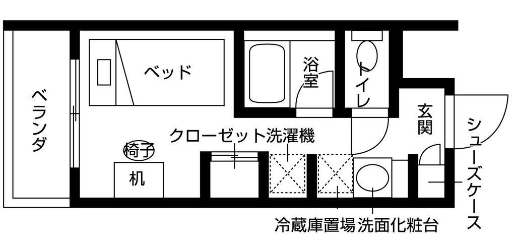 リビオセゾン杉並永福(ワンルーム/5階)の間取り写真