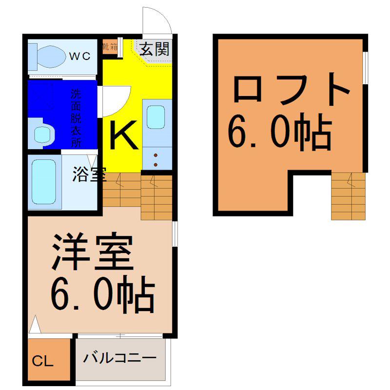 クライムヒルズ(1SK/1階)の間取り写真