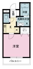 ベイサイドヴィラA棟(1K/2階)の間取り写真