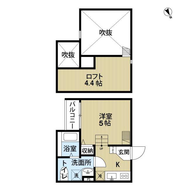 CASA DEL CANARIO 諏訪ノ森カーサデルカナリオスワノモ(ワンルーム/1階)の間取り写真
