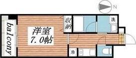 スカイフラット名古屋(1K/6階)の間取り写真