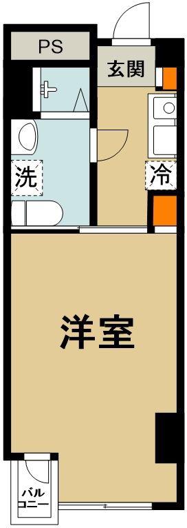 パルティーレ熊谷(1K/7階)の間取り写真